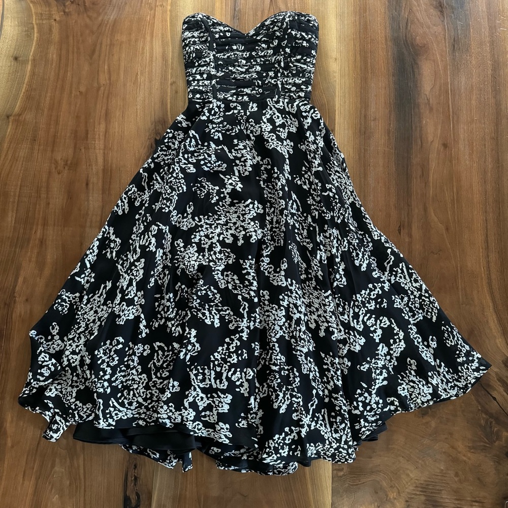 Parker strapless print corset dress